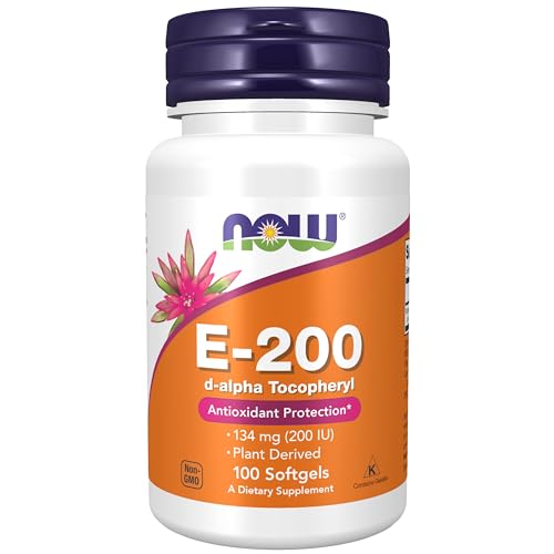 Suplementos NOW Foods, Vitamina E-200 IU, D-Alfa Tocoferol, Protección Antioxidante*, 100 Cápsulas Blandas - imagen 6