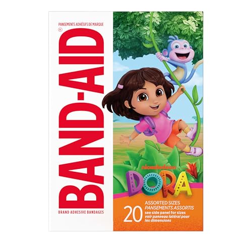 Curitas BAND-AID Adhesivas para Cortes y Raspones, con Personajes de Dora de Nickelodeon, Diversión para Niños, Estériles, Tamaños Variados, 20 piezas - imagen 6