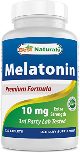 Tabletas de Melatonina 10mg (No OGM) de Best Naturals - Promueve la Relajación y el Sueño - 120 Tabletas - imagen 2