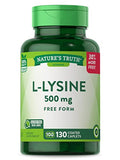 L-Lisina 500mg de Nature's Truth | 130 Tabletas Recubiertas | Aminoácido Esencial | Suplemento Vegano, No Transgénico y Sin Gluten - imagen 1