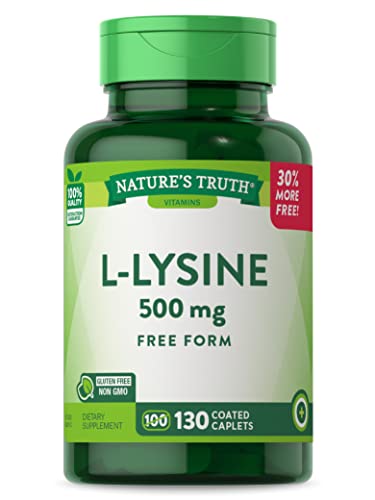 L-Lisina 500mg de Nature's Truth | 130 Tabletas Recubiertas | Aminoácido Esencial | Suplemento Vegano, No Transgénico y Sin Gluten - imagen 1