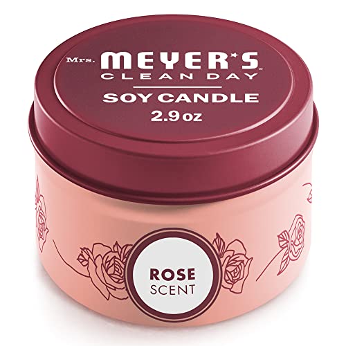 Vela de Soya MRS. MEYER'S CLEAN DAY, 12 Horas de Duración, Hecha con Cera de Soya y Aceites Esenciales, Aroma a Rosa, 2.9 oz - imagen 2