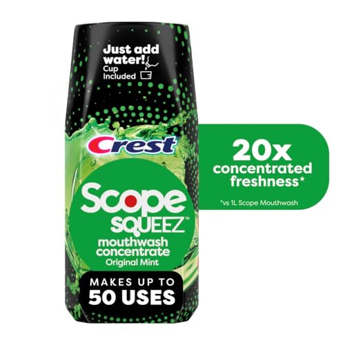 Enjuague Bucal Concentrado Crest Scope, Sabor Menta Original, Botella de 50mL, Rinde hasta 1L *vs Enjuague Bucal Scope Outlast 1L, Controla la - imagen 3