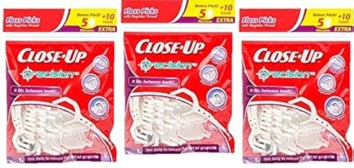 Palillos de Hilo Dental Close-Up Precision 60 Piezas, Paquete de 3 (180 Palillos) - imagen 4
