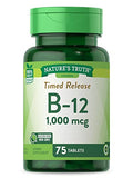 Vitaminas B12 de Nature's Truth 1000 mcg | 75 Tabletas de Liberación Prolongada | Suplemento Vegano, No GMO y Sin Gluten - imagen 1