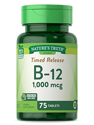 Vitaminas B12 de Nature's Truth 1000 mcg | 75 Tabletas de Liberación Prolongada | Suplemento Vegano, No GMO y Sin Gluten - imagen 5