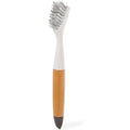 Cepillo de Limpieza Profunda Full Circle Micro Manager para Rincones, Ducha y Lechada, Cerdas Resistentes, Mango de Bambú Sostenible, Blanco - imagen 1
