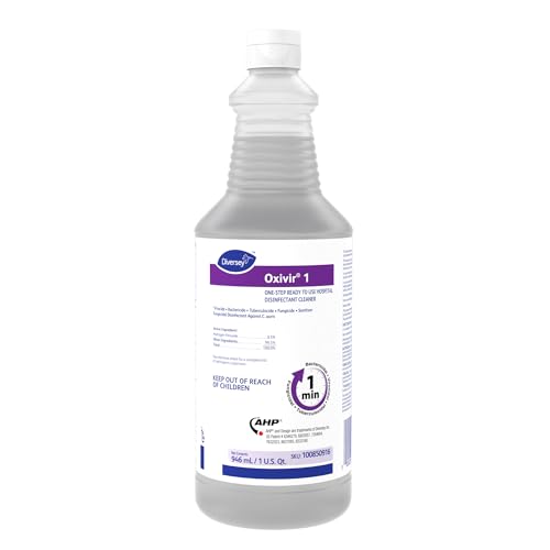 Desinfectante Líquido Oxivir Diversey 1, 32 oz, AHP, Listo para Usar, Limpieza Hospitalaria de Fuerza, Peróxido de Hidrógeno Acelerado - imagen 3