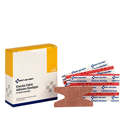 First Aid Only 1-850 Curitas para Nudillos, Vendajes Adhesivos de Tela Resistente, Paquete de 50 unidades - imagen 3