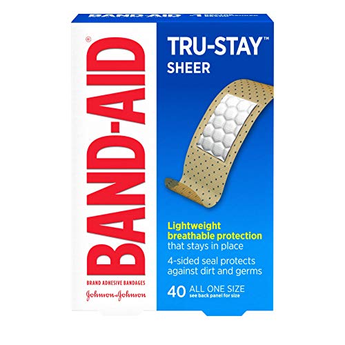 Curitas Band-Aid Tru-Stay Transparent, Vendaje Adhesivo para ros Auxilios y Cuidado de Heridas, Talla Única, 40 piezas - imagen 1
