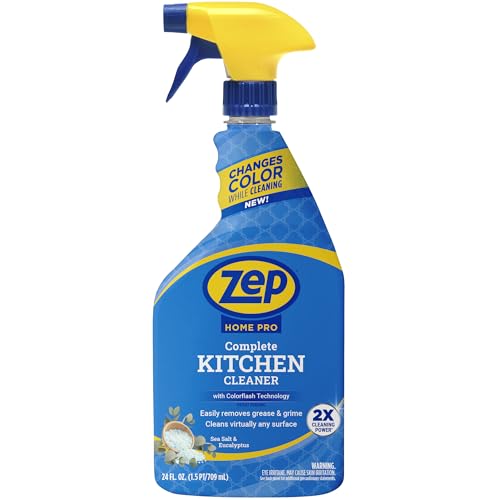 Limpiador de Cocina Zep Home Pro con Tecnología Color Flash - 24 oz (Paquete de 1) - R55206 - Fórmula Patentada que Cambia de Azul a Blanco al - imagen 4