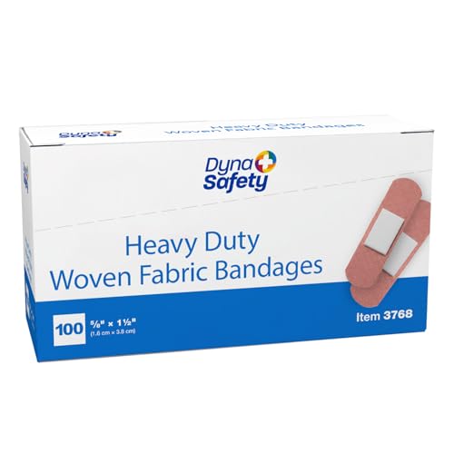Curitas Adhesivas Estériles Dynarex de Tela Resistente - 5/8 x 1.5 para Cortes Menores, Ajuste Seguro con Almohadilla Antiadherente, 100 por Caja - imagen 3