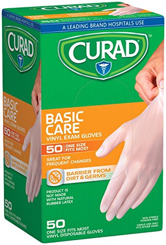 Guantes de Examen de Vinilo Sin Polvo CURAD - 50 piezas - imagen 5