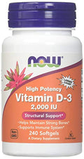Now Foods - Vitamina D-3 2000 UI 240 gelatinas blandas - imagen 1