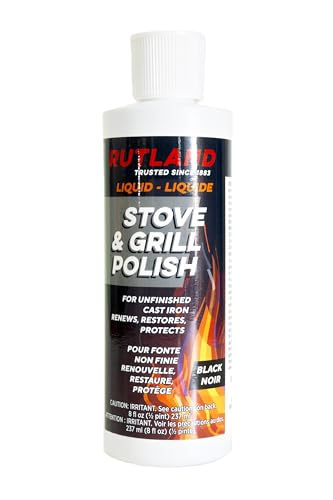 Pulidor Líquido Rutland para Estufas y Parrillas de Hierro Fundido y Acero - Restaura Estufas de Leña y Rejas de Chimenea, Hecho en EE. UU., Negro, 8 - imagen 4