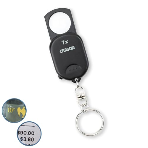 Lupa Retráctil Asférica de Llavero Carson Clip and View 7X (GN-70) - imagen 1