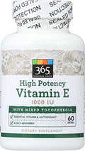 365 de Whole Foods Market, Vitamina E de Alta Potencia 1000 IU, 60 Cápsulas - imagen 1