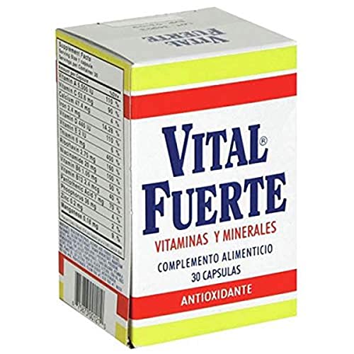 Suplemento de Vitaminas y Minerales Vital Fuerte, 30 Cápsulas, Botella. - imagen 3