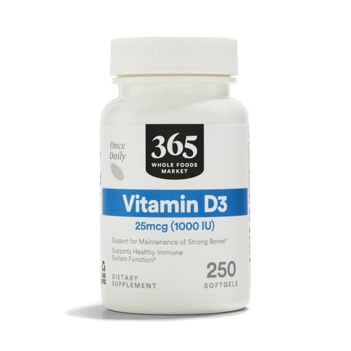 365 de Whole Foods Market, Vitamina D3 1000 IU, 250 Cápsulas - imagen 3