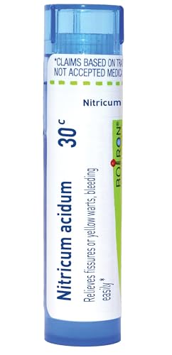 Boiron Nitricum Acidum 30C Medicina Homeopática para Fisuras o Verrugas Amarillas, Sangrado Fácil - 80 Gránulos - imagen 2