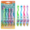Cepillos de Dientes SmileGoods FlosSeas para Niños, Set de 4 con Diseño de Animales Marinos, Cerdas Suaves, Para Niños de 3 Años en Adelante - imagen 1