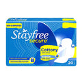 Stayfree Toallas Sanitarias Secure con Alas de Algodón (20 Piezas) - imagen 1