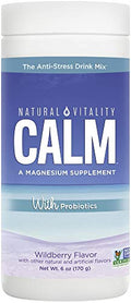 Natural Vitality Calmful Gut - Probióticos y Enzimas para un Intestino Saludable - Sabor Berry Silvestre, 6 oz - imagen 1