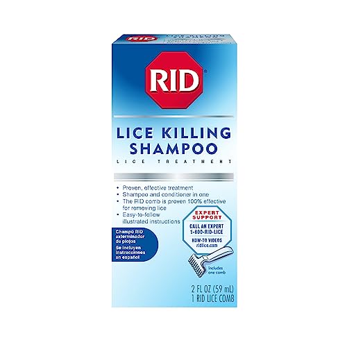 Champú RID para eliminar piojos, tratamiento efectivo para niños y adultos, incluye peine para liendres, 2 oz. - imagen 3