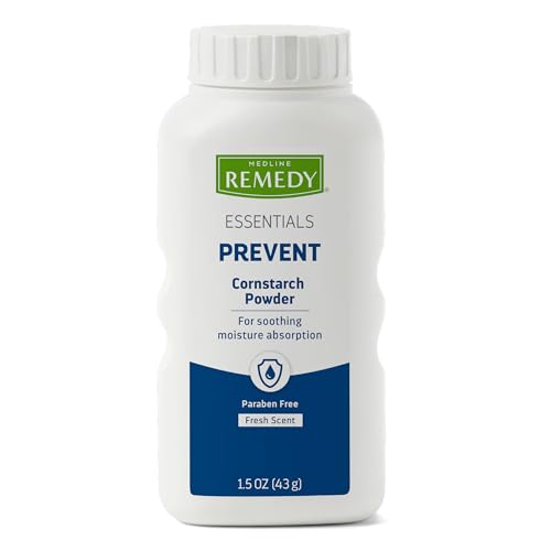Polvo de Maíz Medline Remedy Essentials (1.5 oz), Aroma Fresco, Sin Talco, Tamaño de Viaje, Cuidado de la Piel, Absorbe Sudor, Alivia y Reduce - imagen 5