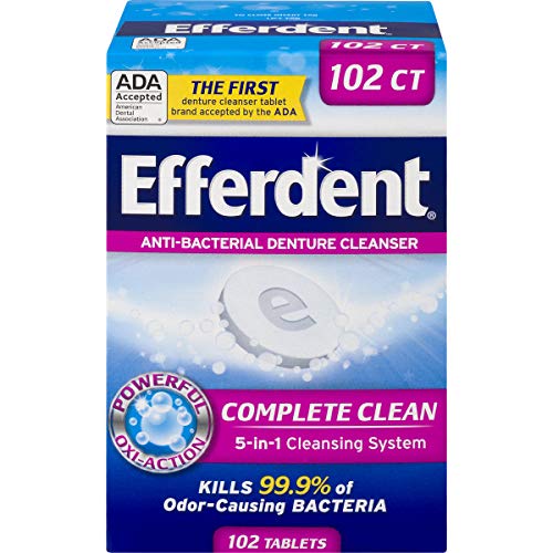 Tabletas Limpiadoras para Dentaduras Efferdent, Limpieza Completa, 102 Tabletas - imagen 4