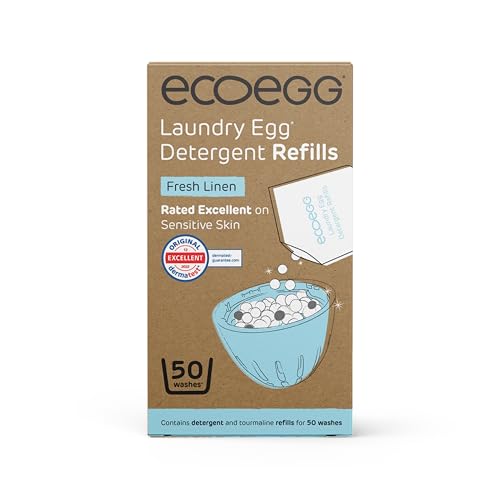 Ecoegg Recarga de Pellets para Huevo de Lavado, 50 Cargas, Fragancia a Ropa Limpia, Detergente para Piel Sensible - imagen 3