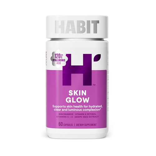 Habit Skin Glow, Apoya la Salud de la Piel, Ácido Hialurónico, Vitamina A Retinol, Vitaminas C y E, 60 Cápsulas - imagen 5