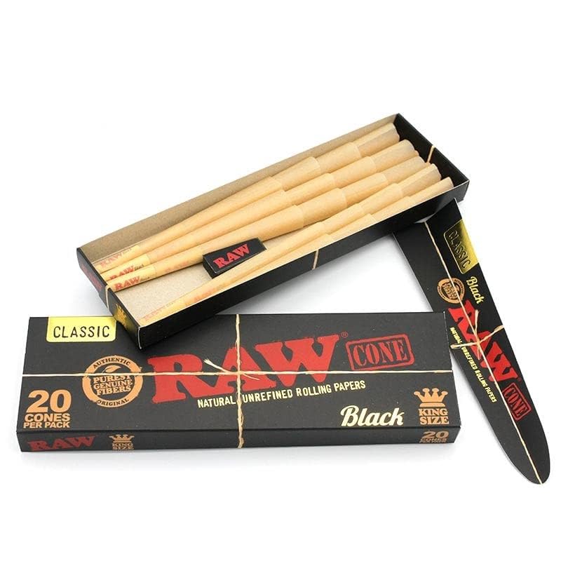 Conos Raw Negros King Size / 20 Conos por Paquete - imagen 5