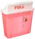 Contenedor de Puntas Covidien COV-8507SA SharpSafety con Tapa Contrapeso, 5 Cuartos, Transparente Rojo - imagen 1