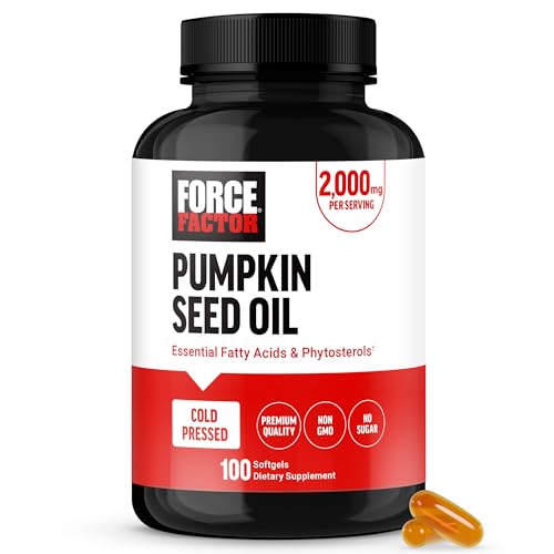 Cápsulas de Aceite de Semilla de Calabaza Force Factor, Suplemento de Fitosteroles con Ácidos Grasos Esenciales, 100 Gelatinas Blandas, No OGM - imagen 2