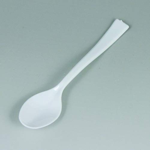 Cucharitas Mini de Plástico Blanco Elegantes - 3.75 (Paquete de 50) - Cubiertos Desechables para Aperitivos - Resistentes y Versátiles para Cualquier - imagen 5