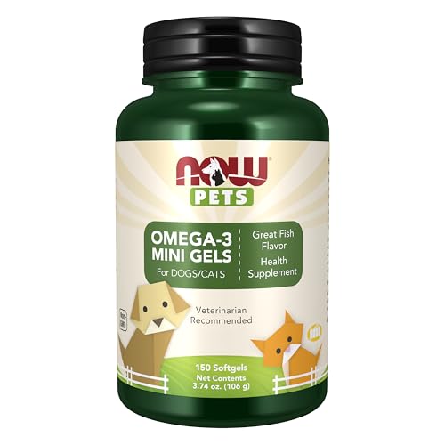 Now Pet Health, Suplemento Omega 3 Mini Geles para Gatos y Perros, Certificado NASC, 150 Softgels - imagen 6