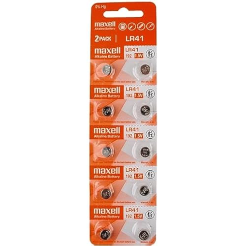 Paquete de 10 Baterías Alcalinas Maxell LR41 AG3 192 de 1.5V - imagen 2