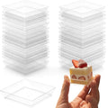 Plato Cuadrado de Plástico Transparente MiniWare de Bluesky Trading (Paquete de 50) - 2 x 2 x 0.5 - Diseño Elegante, Ideal para Aperitivos y Postres - imagen 1