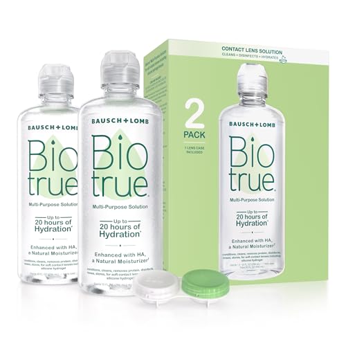 Solución para Lentes de Contacto Biotrue, Multiusos con Estuche, Limpia, Hidrata, Desinfecta y Elimina Proteínas, 10 Fl Oz (Paquete de 2) - imagen 3