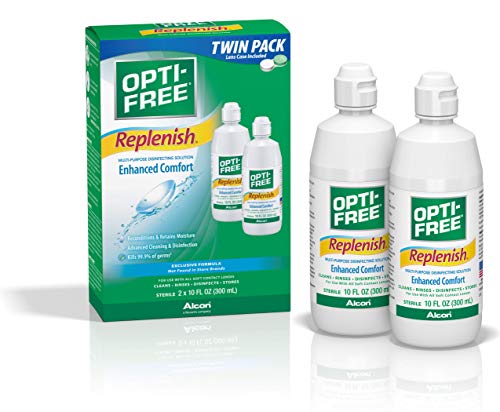 Solución Limpiadora y Desinfectante Multiusos Opti-Free Replenish para Lentes de Contacto con Estuche, 10 FL OZ (Paquete de 2) - imagen 6