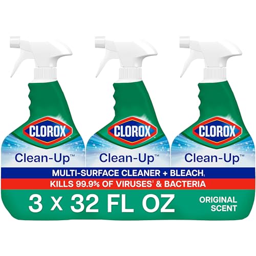 Limpiador Multiusos Clorox Clean-Up con Blanqueador, Spray Original, 32 Fl Oz, Paquete de 3 Botellas, Ideal para Moho y Hongos - imagen 4