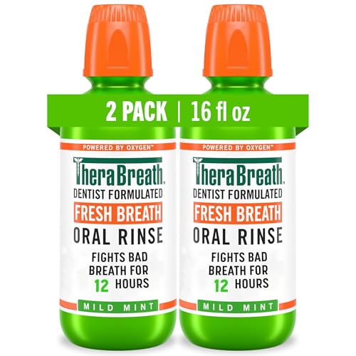 Enjuague Bucal TheraBreath para Aliento Fresco, Sabor Menta Suave, Sin Alcohol, 16 Fl Oz (Paquete de 2) - imagen 6
