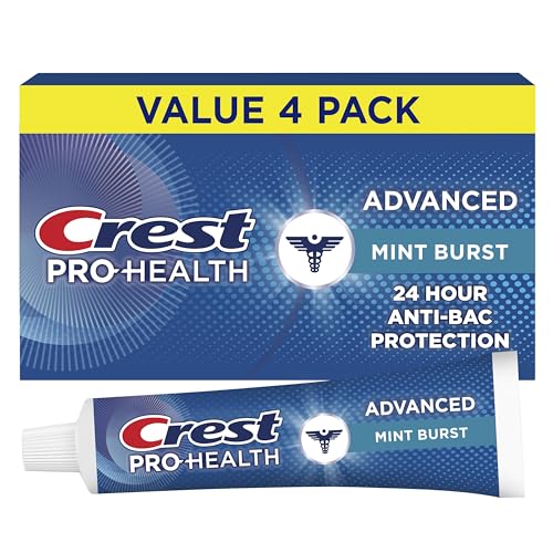 Pasta Dental Crest Pro-Health Advanced, Protección Antibacteriana, 5 oz, Paquete de 4, Blanqueamiento Dental, Salud de Encías, Tamaño de Viaje - imagen 2