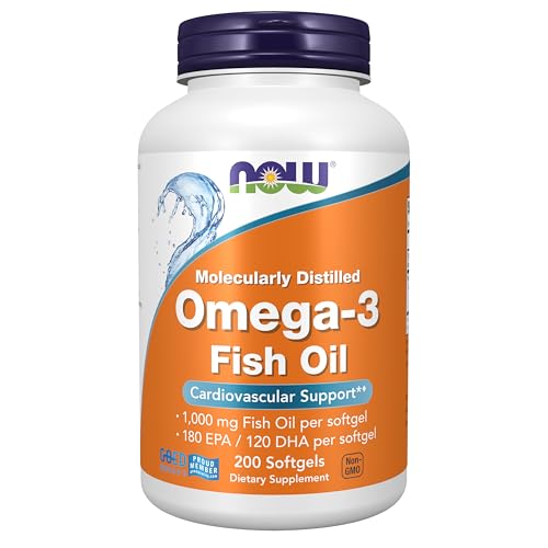 Suplementos NOW Foods, Omega-3 180 EPA / 120 DHA, Destilado Molecularmente, Soporte Cardiovascular*, 200 Cápsulas Blandas - imagen 4