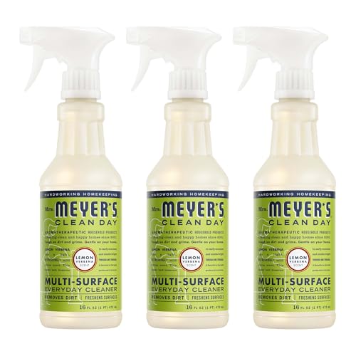 Limpiador Multiusos en Spray MRS. MEYER'S CLEAN DAY, Fórmula Libre de Crueldad, Verbena de Limón, 16 fl. oz - Paquete de 3 - imagen 5