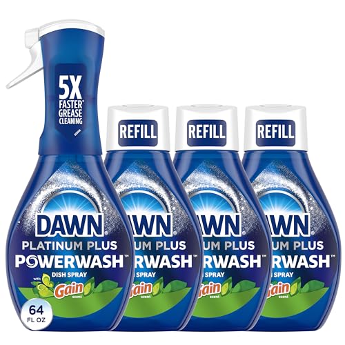 Kit de Inicio Dawn Powerwash Gain Original con 3 Recargas de Jabón para Platos, 64 Fl Oz Total (16 fl oz/botella) - imagen 5