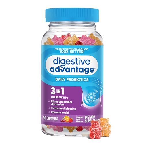 Gomitas Probióticas Digestive Advantage para la Salud Digestiva, 80 piezas, Sabor Natural, Apoyo para Inflamación y Malestar Abdominal - imagen 2