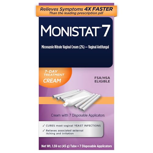 Tratamiento de Infección por Hongos Monistat 7 Días para Mujeres, Crema de Miconazol (45g) y 7 Aplicadores, Alivio de Picazón Vaginal Leve - imagen 2