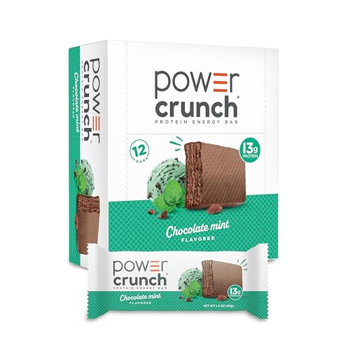 Barras de Wafle Energéticas de Proteína Power Crunch, Chocolate Menta, 1.4 Onzas (Paquete de 12) - imagen 2